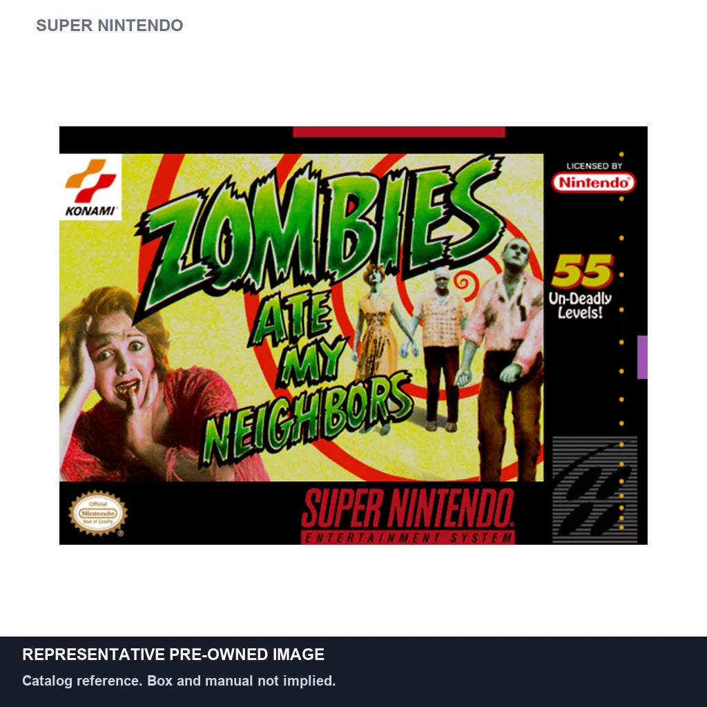 Representative pre-owned Zombies Ate My Neighbors (Super Nintendo), white product reference.