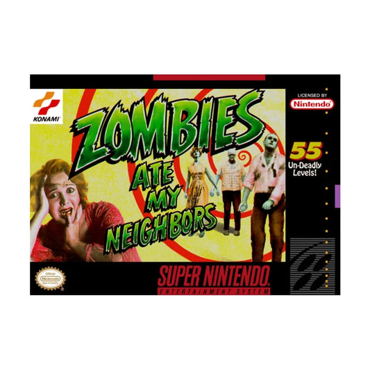 Representative pre-owned Zombies Ate My Neighbors (Super Nintendo), white product reference.