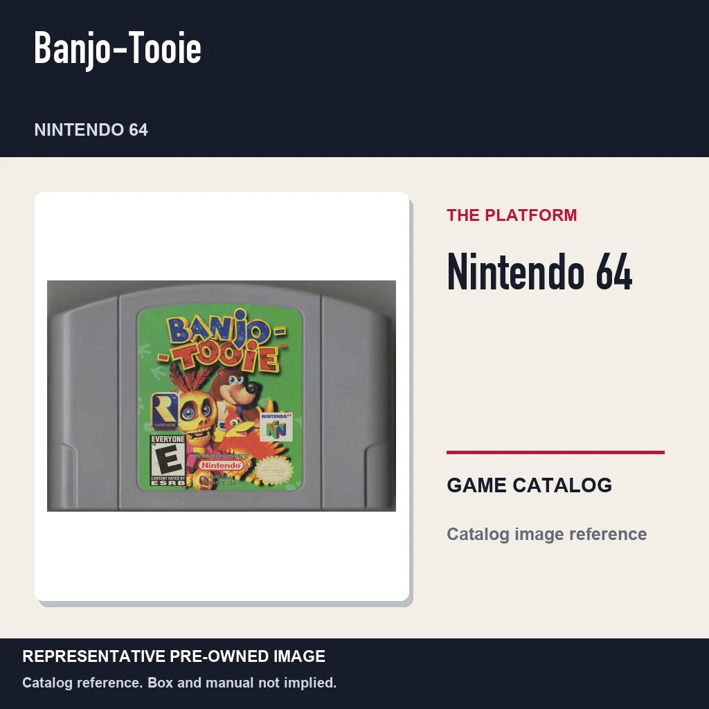 Representative pre-owned Banjo-Tooie (Nintendo 64), platform product layout.