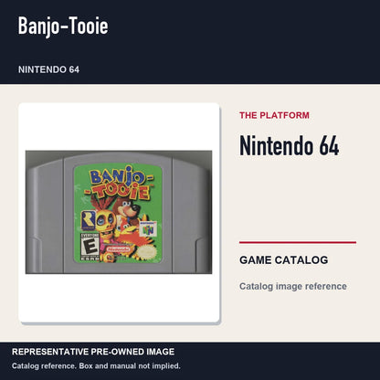 Representative pre-owned Banjo-Tooie (Nintendo 64), platform product layout.