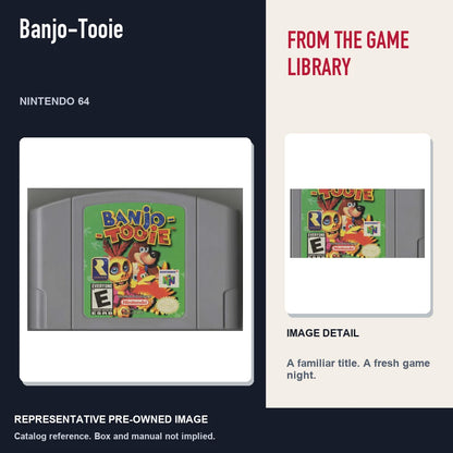 Representative pre-owned Banjo-Tooie (Nintendo 64), editorial image and detail.