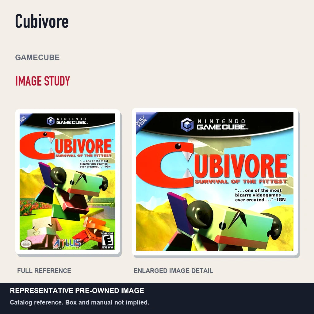 Representative pre-owned Cubivore (GameCube), full image and detail.