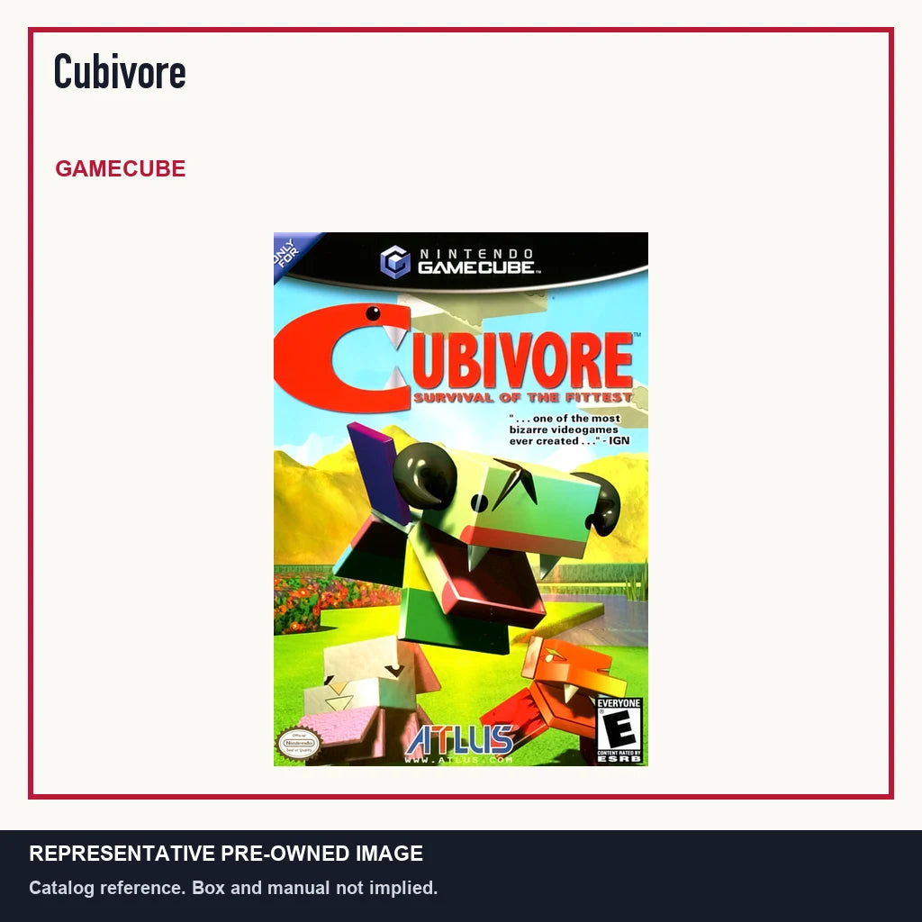 Representative pre-owned Cubivore (GameCube), minimal product layout.