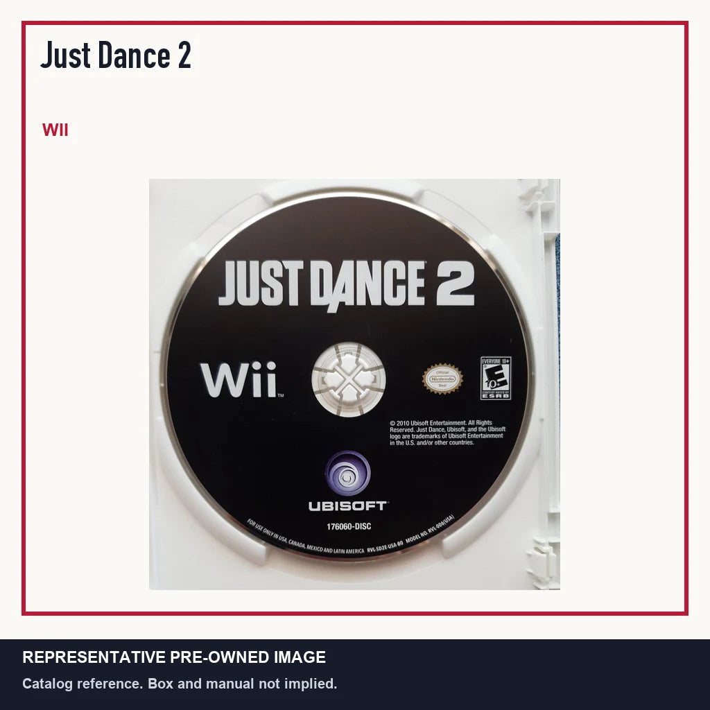 Representative pre-owned Just Dance 2 (Wii), minimal product layout.