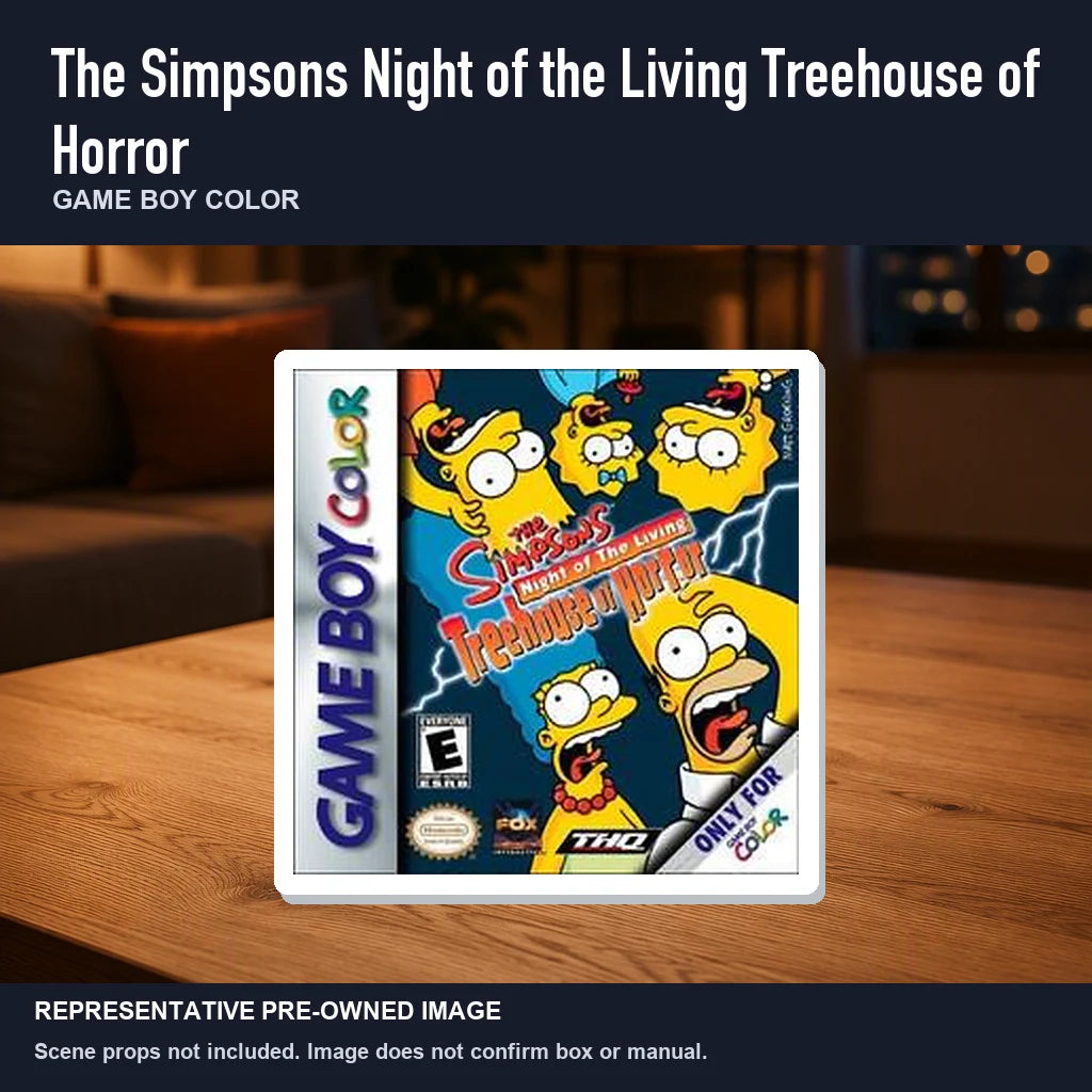Representative pre-owned The Simpsons Night of the Living Treehouse… (Game Boy Color), product image in a styled room scene.