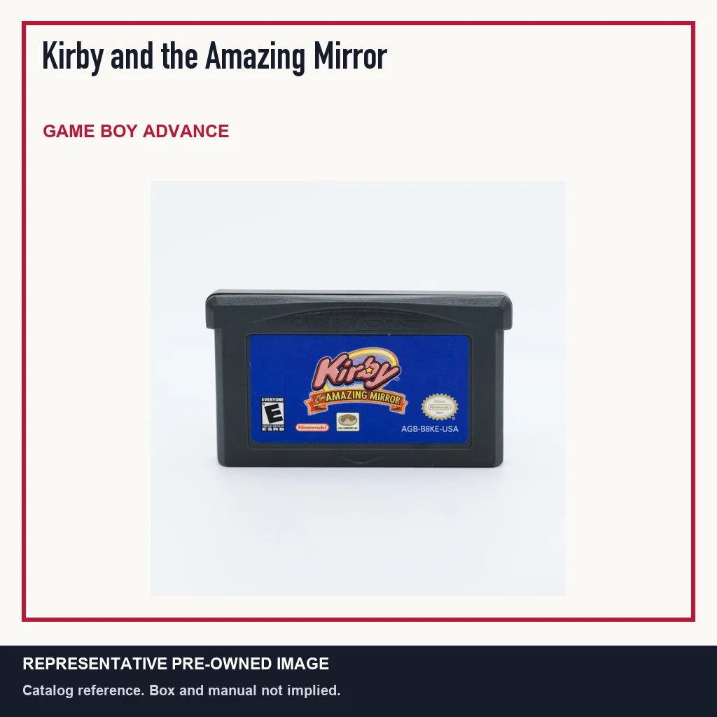 Representative pre-owned Kirby and the Amazing Mirror (Game Boy Advance), minimal product layout.