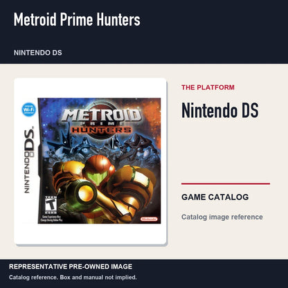 Representative pre-owned Metroid Prime Hunters (Nintendo DS), platform product layout.