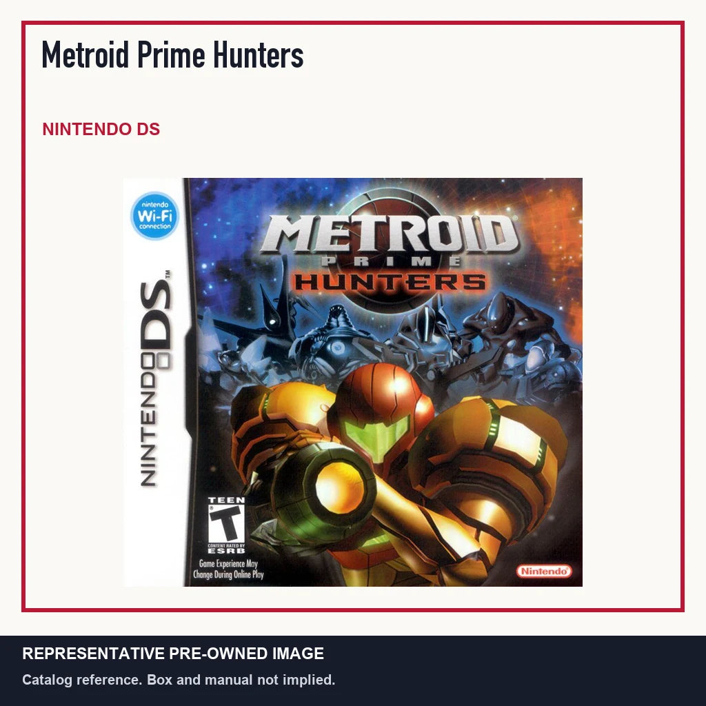 Representative pre-owned Metroid Prime Hunters (Nintendo DS), minimal product layout.