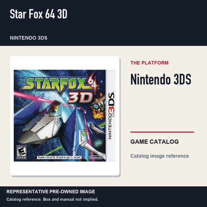 Representative pre-owned Star Fox 64 3D (Nintendo 3DS), platform product layout.