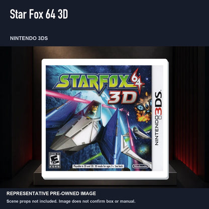 Representative pre-owned Star Fox 64 3D (Nintendo 3DS), product image on a display panel.