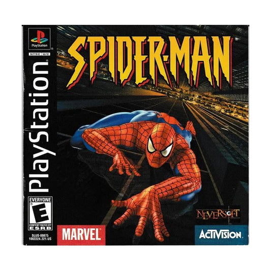 Representative pre-owned Spiderman (PlayStation 1), white product reference.