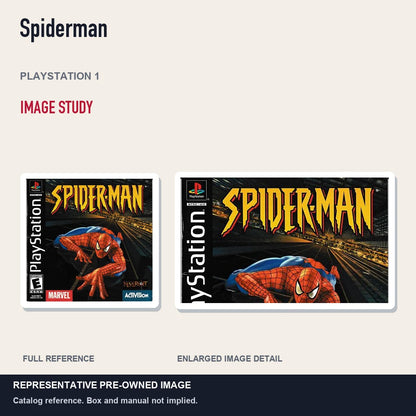 Representative pre-owned Spiderman (PlayStation 1), full image and detail.