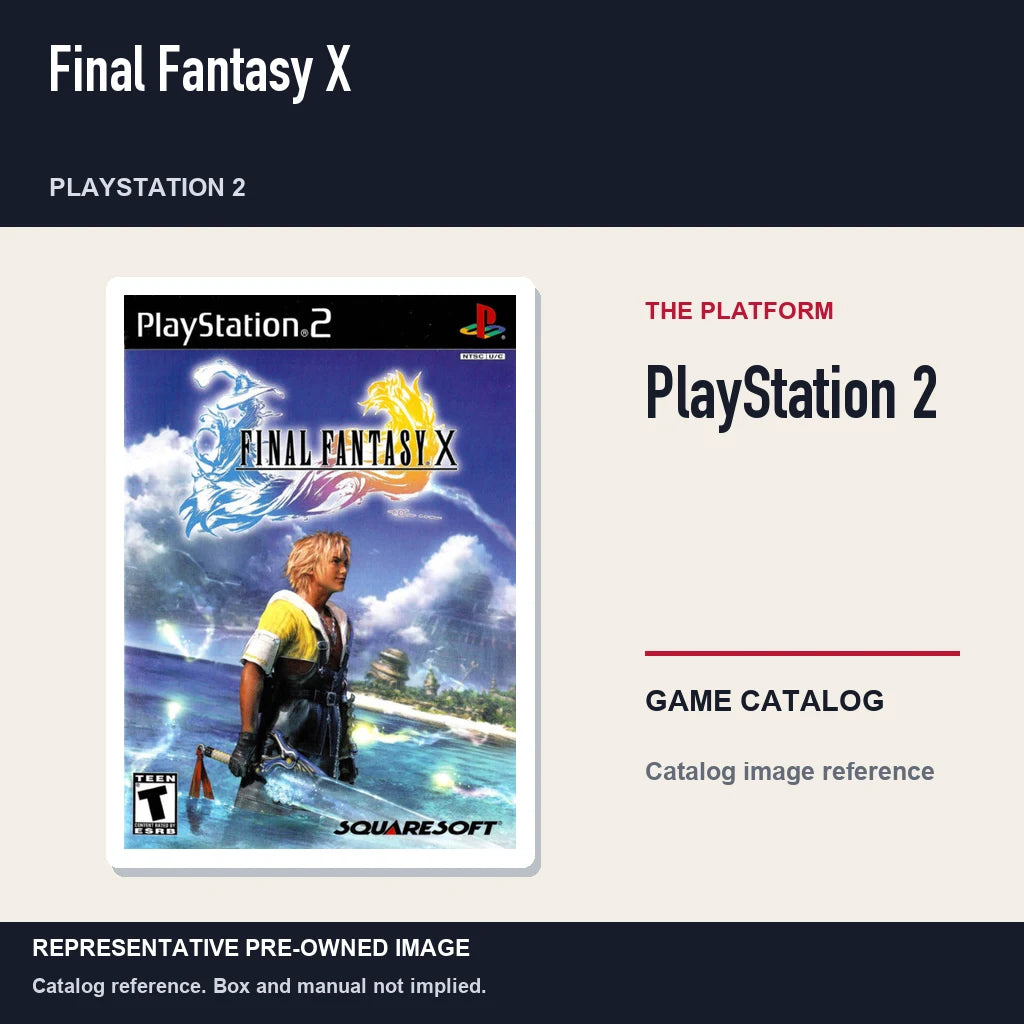Representative pre-owned Final Fantasy X (PlayStation 2), platform product layout.