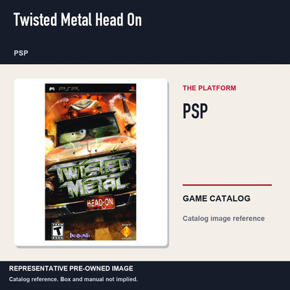 Representative pre-owned Twisted Metal Head On (PSP), platform product layout.