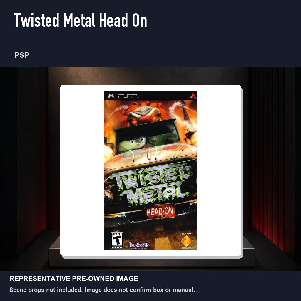 Representative pre-owned Twisted Metal Head On (PSP), product image on a display panel.
