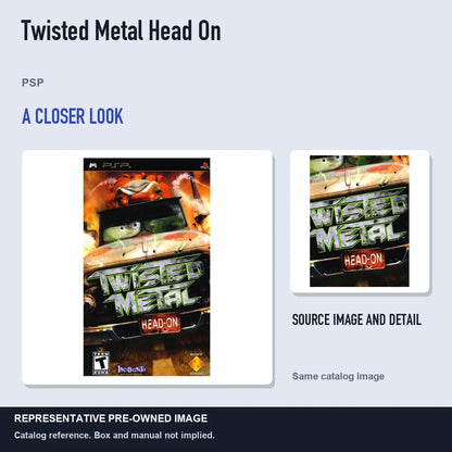 Representative pre-owned Twisted Metal Head On (PSP), full image with detail inset.