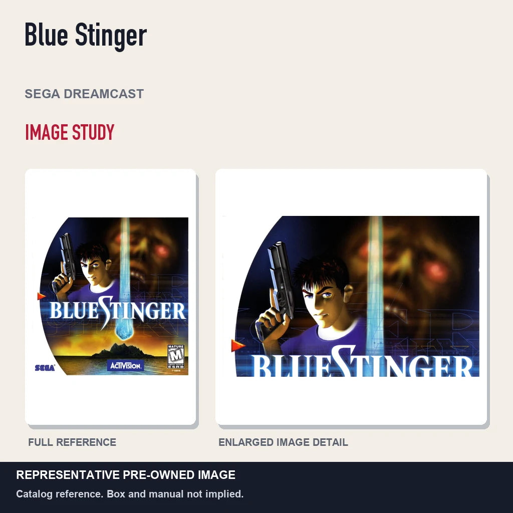 Representative pre-owned Blue Stinger (Sega Dreamcast), full image and detail.