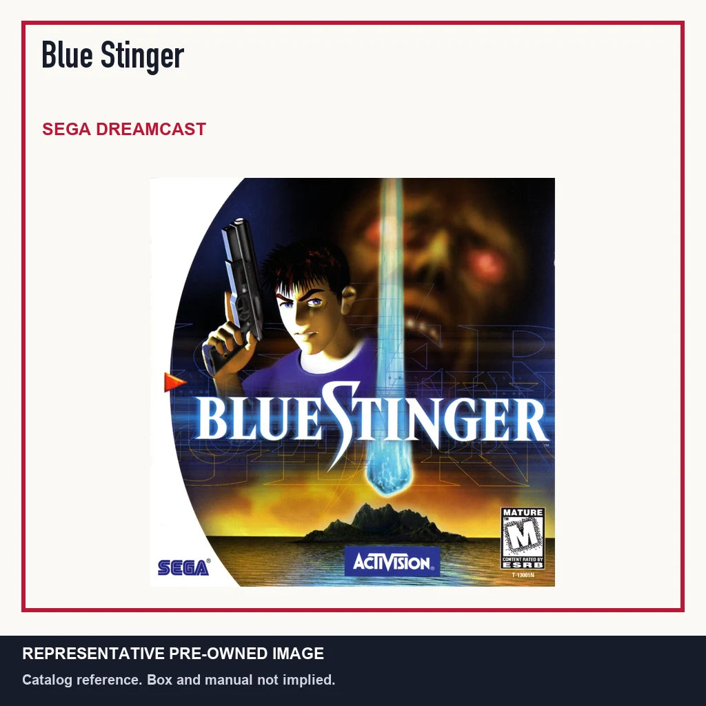 Representative pre-owned Blue Stinger (Sega Dreamcast), minimal product layout.