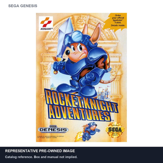 Representative pre-owned Rocket Knight Adventures (Sega Genesis), white product reference.