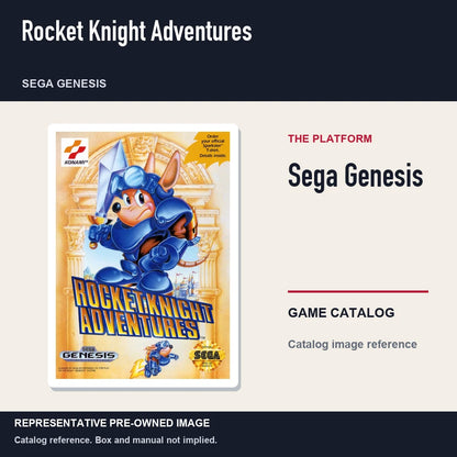 Representative pre-owned Rocket Knight Adventures (Sega Genesis), platform product layout.