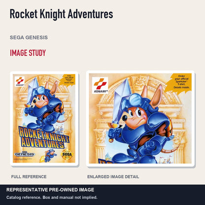 Representative pre-owned Rocket Knight Adventures (Sega Genesis), full image and detail.