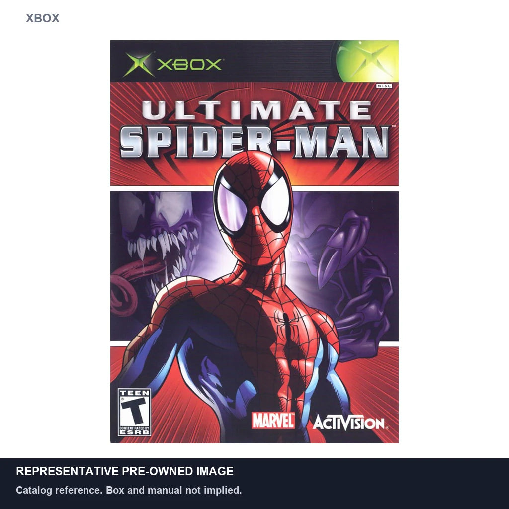 Representative pre-owned Ultimate Spiderman (Xbox), white product reference.