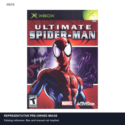 Representative pre-owned Ultimate Spiderman (Xbox), white product reference.