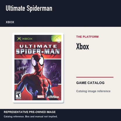 Representative pre-owned Ultimate Spiderman (Xbox), platform product layout.