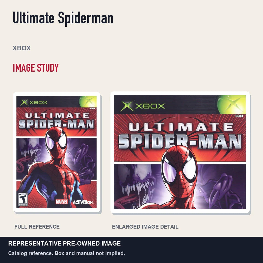 Representative pre-owned Ultimate Spiderman (Xbox), full image and detail.
