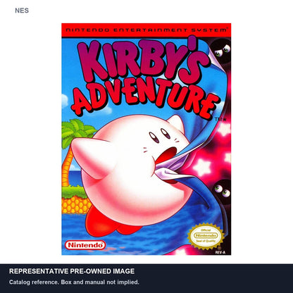 Representative pre-owned Kirby's Adventure (NES), white product reference.