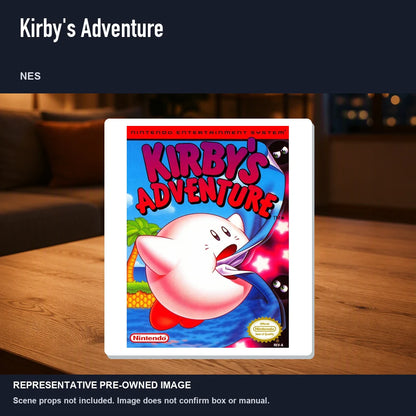 Representative pre-owned Kirby's Adventure (NES), product image in a styled room scene.