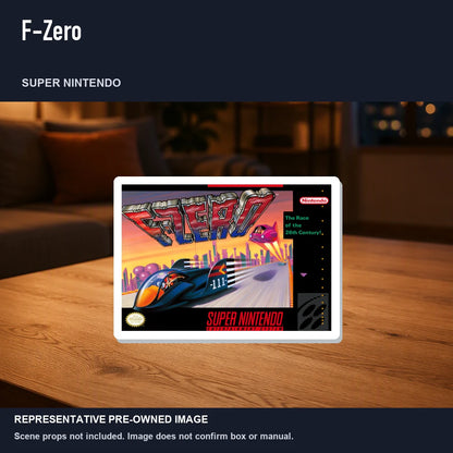 Representative pre-owned F-Zero (Super Nintendo), product image in a styled room scene.