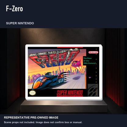Representative pre-owned F-Zero (Super Nintendo), product image on a display panel.