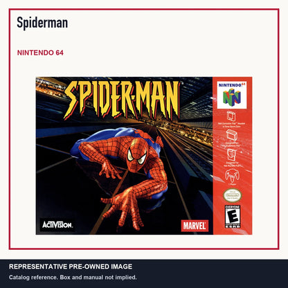 Representative pre-owned Spiderman (Nintendo 64), minimal product layout.