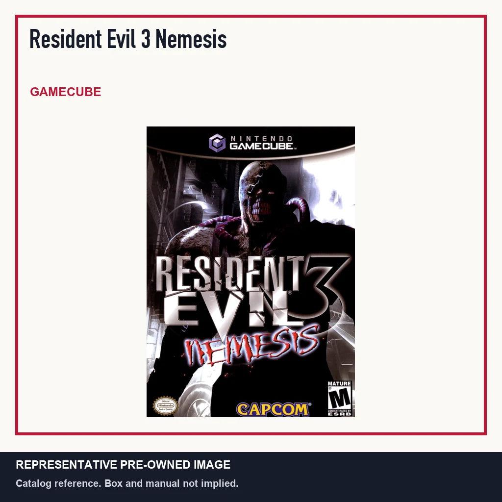 Representative pre-owned Resident Evil 3 Nemesis (GameCube), minimal product layout.
