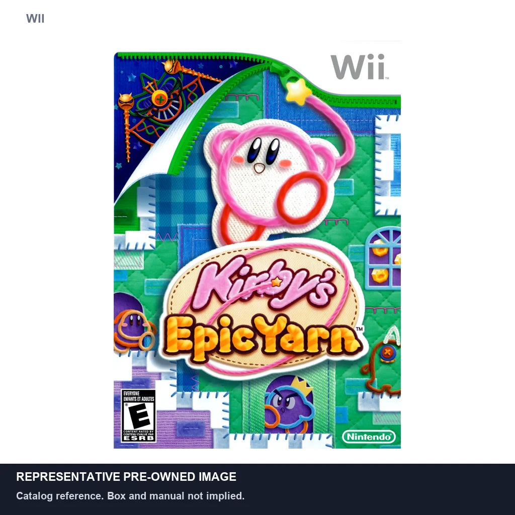 Representative pre-owned Kirby's Epic Yarn (Wii), white product reference.