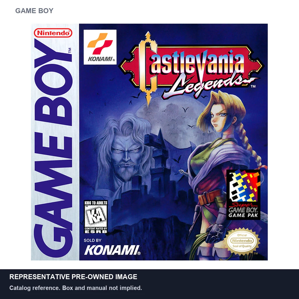 Representative pre-owned Castlevania Legends (Game Boy), white product reference.