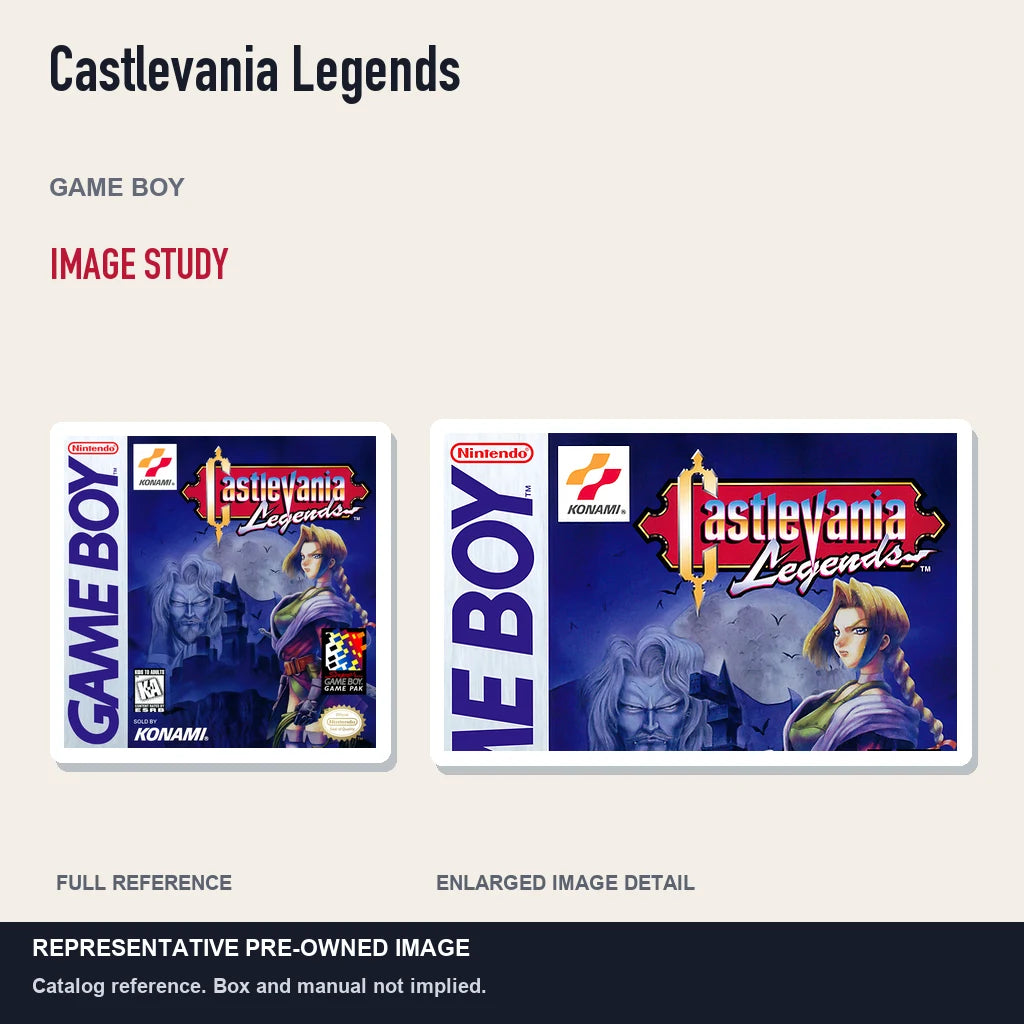 Representative pre-owned Castlevania Legends (Game Boy), full image and detail.