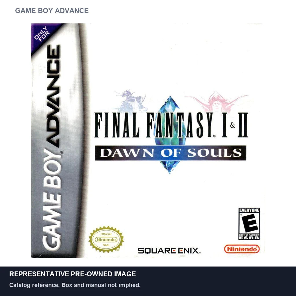 Representative pre-owned Final Fantasy I & II Dawn of Souls (Game Boy Advance), white product reference.