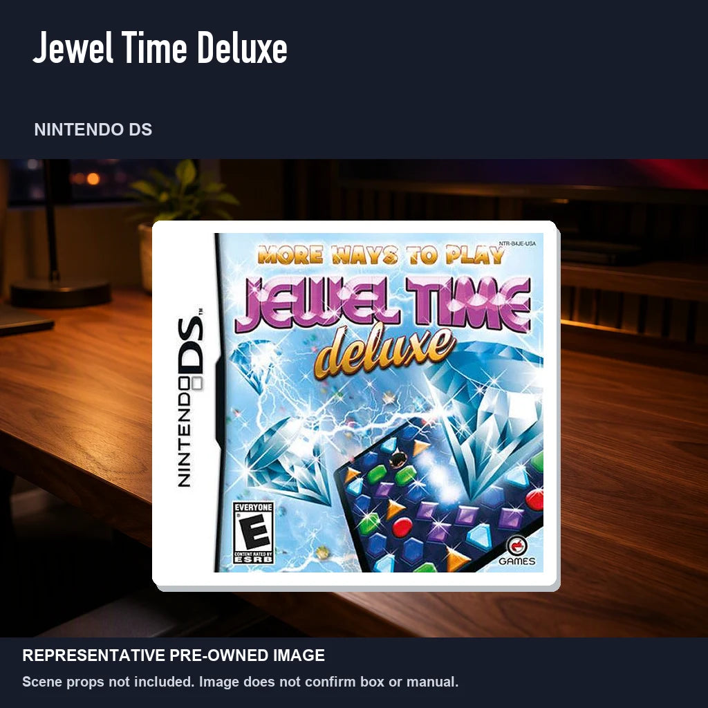 Representative pre-owned Jewel Time Deluxe (Nintendo DS), product image in a styled desk scene.