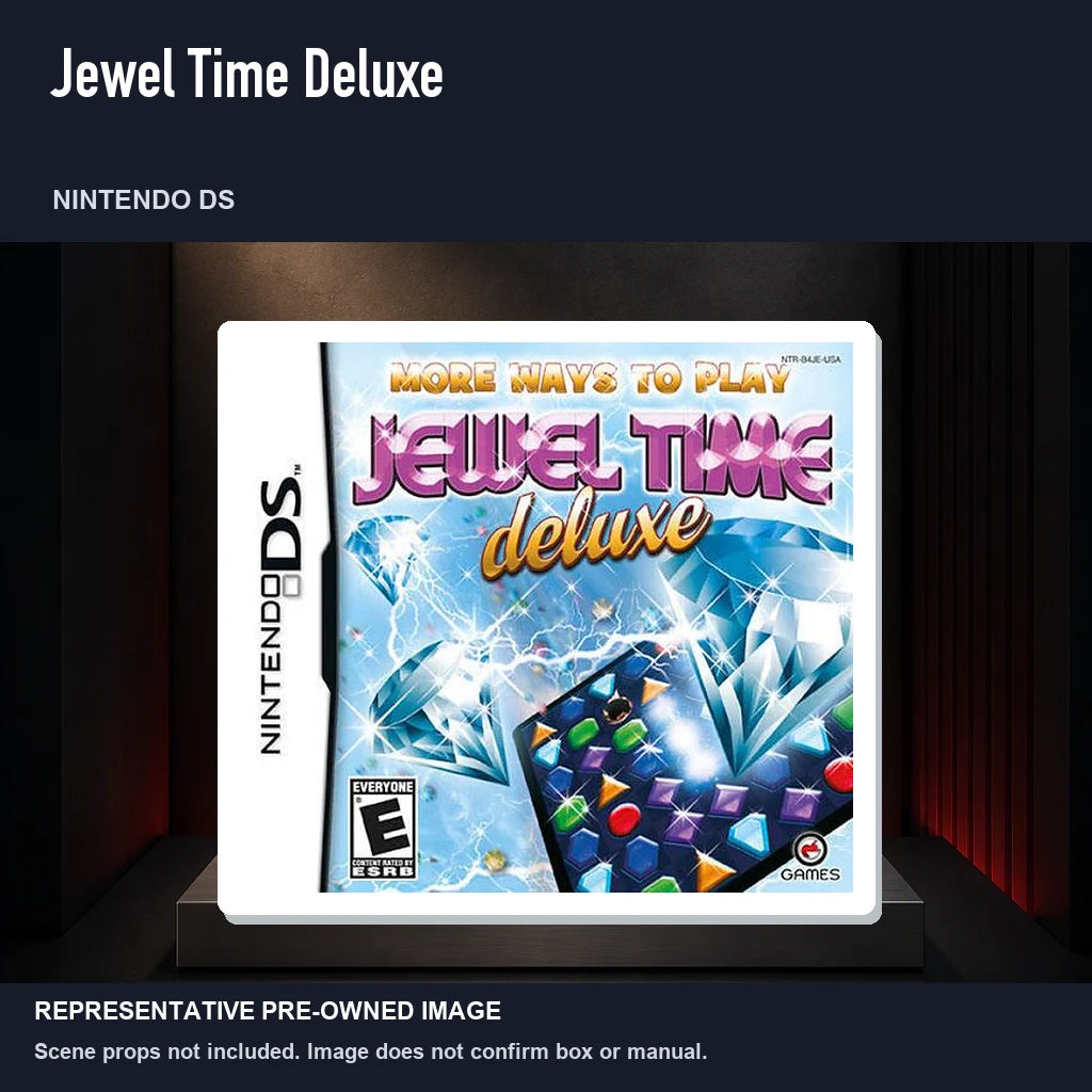 Representative pre-owned Jewel Time Deluxe (Nintendo DS), product image on a display panel.