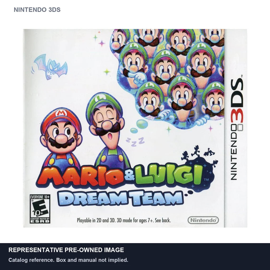 Representative pre-owned Mario and Luigi: Dream Team (Nintendo 3DS), white product reference.