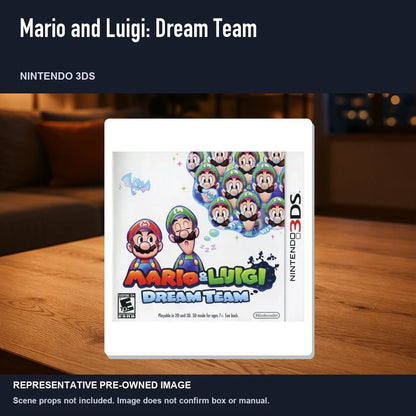 Representative pre-owned Mario and Luigi: Dream Team (Nintendo 3DS), product image in a styled room scene.