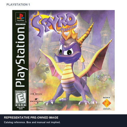 Representative pre-owned Spyro the Dragon (PlayStation 1), white product reference.