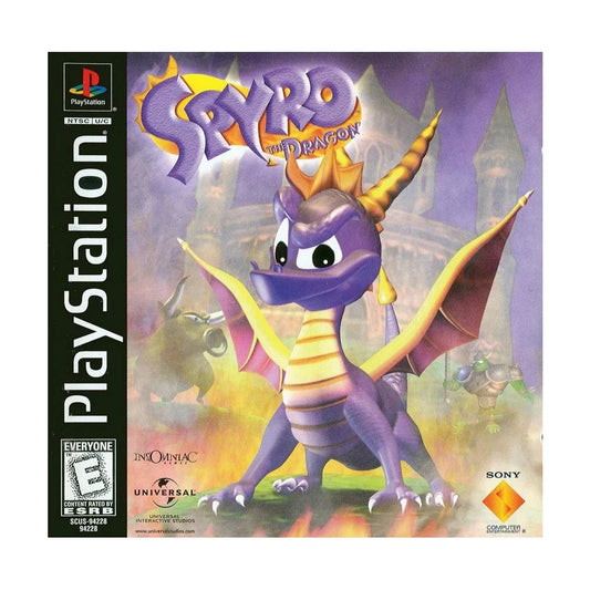 Representative pre-owned Spyro the Dragon (PlayStation 1), white product reference.