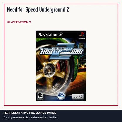 Representative pre-owned Need for Speed Underground 2 (PlayStation 2), minimal product layout.