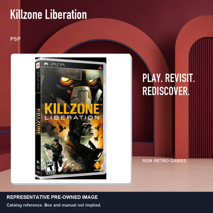 Representative pre-owned Killzone Liberation (PSP), red retro product layout.
