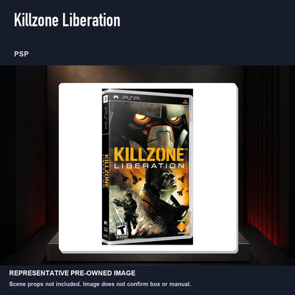 Representative pre-owned Killzone Liberation (PSP), product image on a display panel.