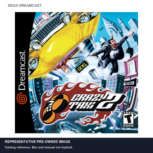 Representative pre-owned Crazy Taxi 2 (Sega Dreamcast), white product reference.