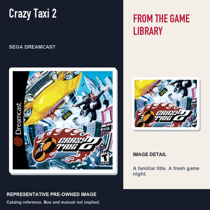 Representative pre-owned Crazy Taxi 2 (Sega Dreamcast), editorial image and detail.